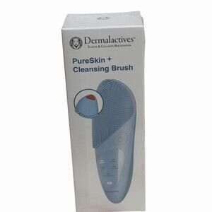 Dermalectives Electric Facial Cleansing Brush Blue Sonic Silicone 5 Modes USB